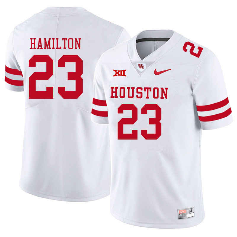 Men-Youth #23 Isaiah Hamilton Houston Cougars College Big 12 Conference Football Jerseys Sale-White